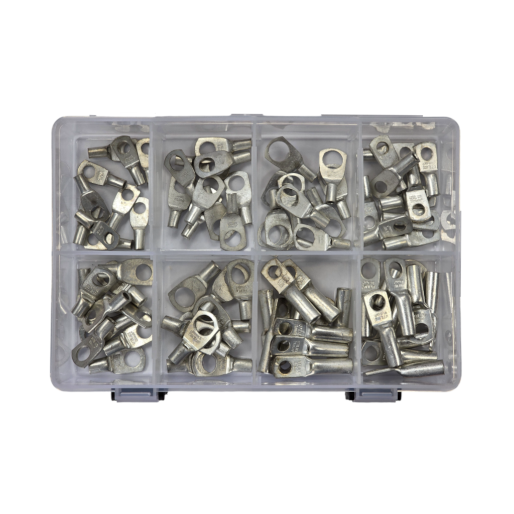 Lug Assortment Kit, RPT, Straight, 6 to 16mm Cable Entry (6/8/10mm Eye) - 80 Piece