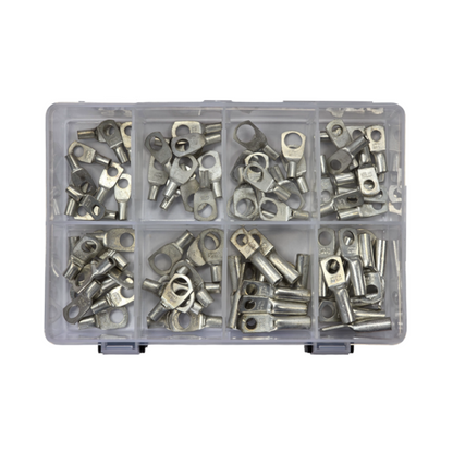 Lug Assortment Kit, RPT, Straight, 6 to 16mm Cable Entry (6/8/10mm Eye) - 80 Piece