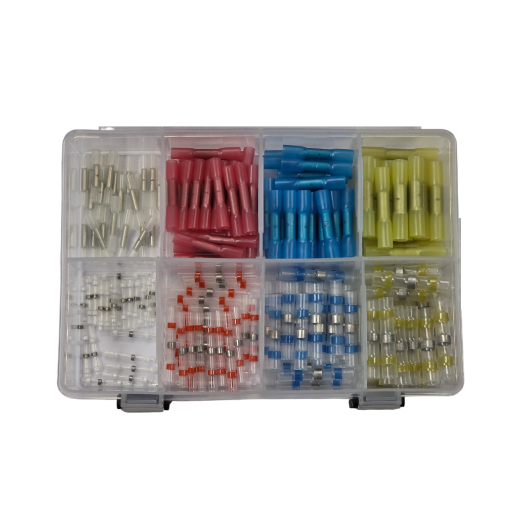 Crimp Terminal Assortment Kit, RPT, Cable Joiners & Solder Splices, Mixed Sizes/Colours - 200 Piece