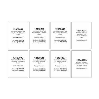 Connector Assortment Kit, RPT, Metri-Pack 150, 2/3/6 Position, F/M with Terminals & Locks - 118 Piece