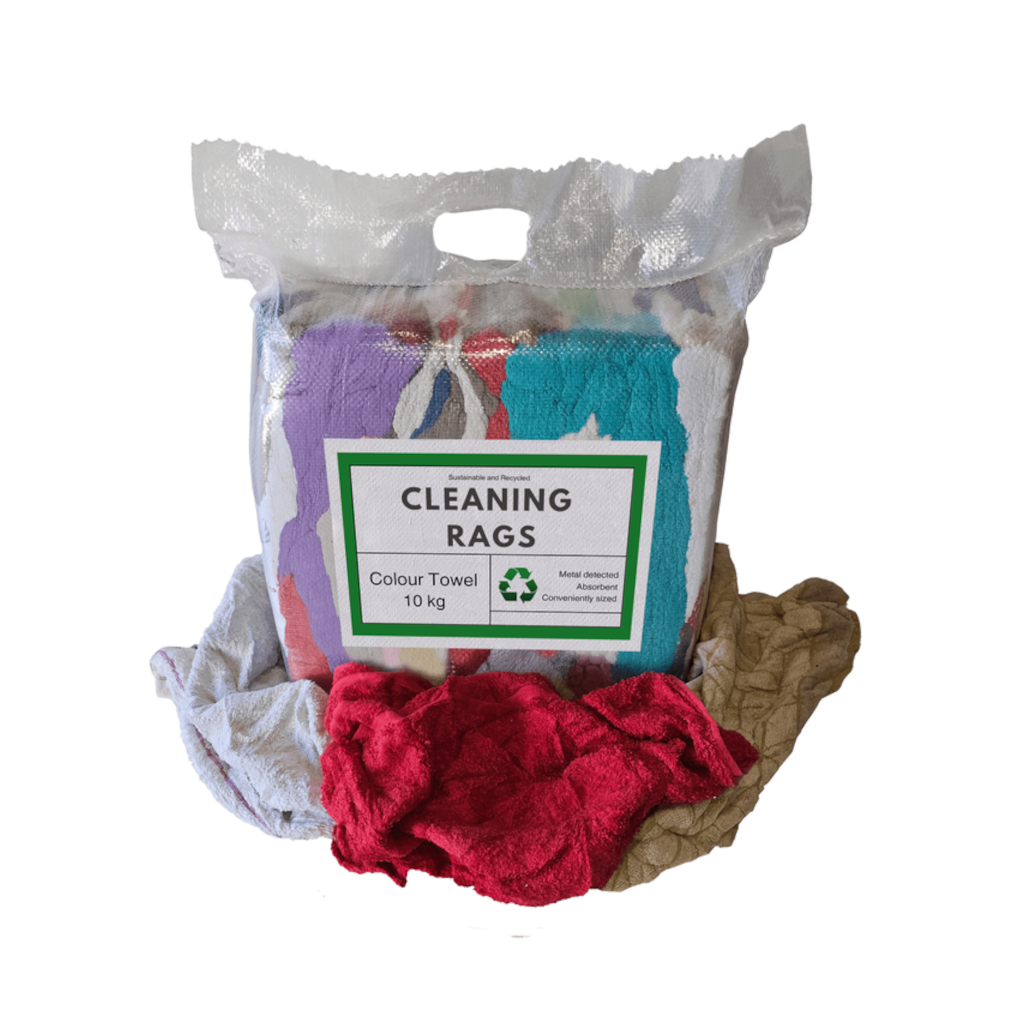 Rags, Mixed Towel, Non-Hemmed, Highly Absorbent, Soft - 10kg Bag