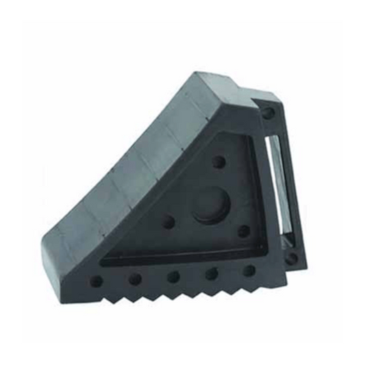 Wheel Chock, High Density Durable Rubber, Black, 200 x 100 x 150mm - Each