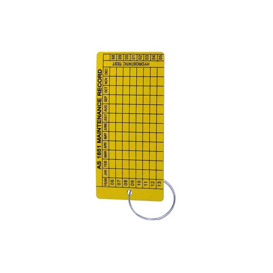 Tag & Ring for Date Recording Safety, Suits Fire Extinguishers - Each
