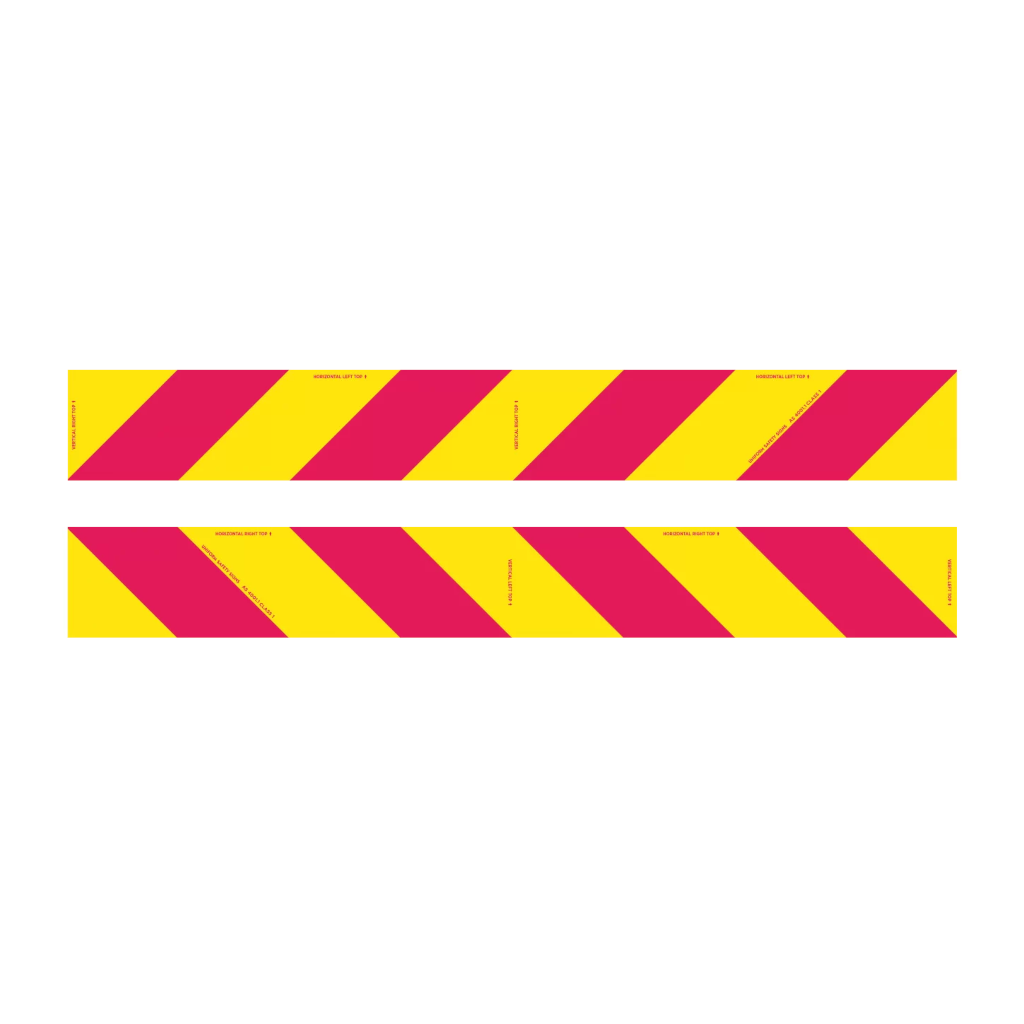 Sign, Rear Marker Candy Stripes, Metal, 800 x 100mm - 2 Pack