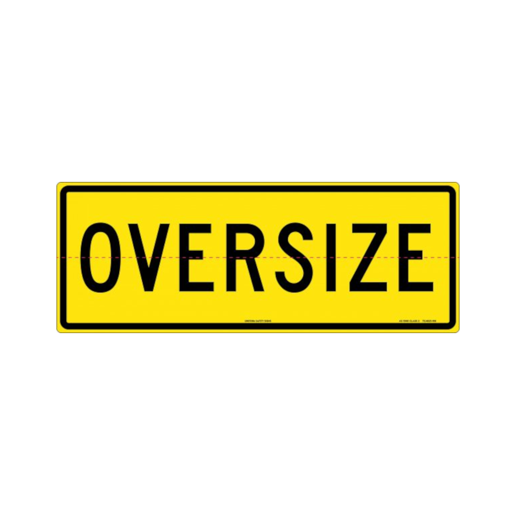 Safety Sign, "Oversize", Class 2 Self-Adhesive, 1200 x 450mm - Each