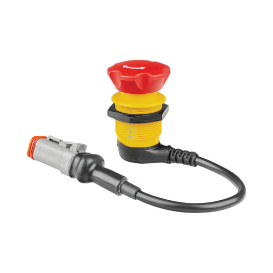 Emergency Stop Switch, Kissling, N/O and N/C Contacts, Latching, 90 Degree Cable Exit with 4 Pin Deutsch - Each