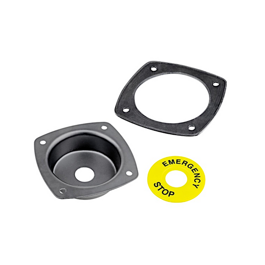 Recessed Emergency Stop Mount, Steel 22mm Mounting Hole - Each