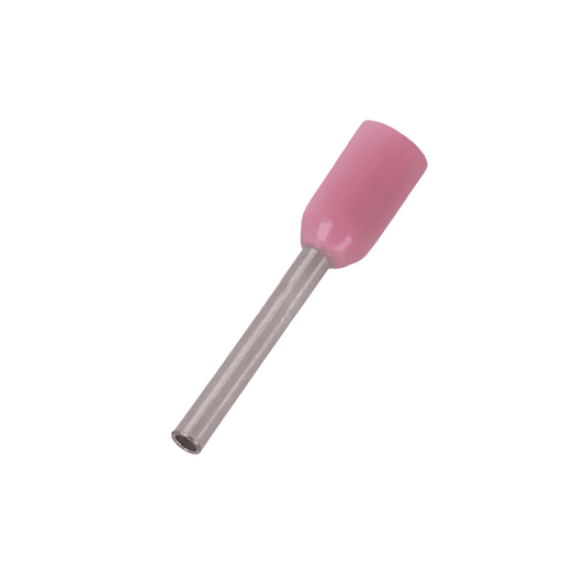 Bootlace Terminal (Ferrule), Insulated, Single Entry, Pink, 0.34mm^2 - 500 Pack