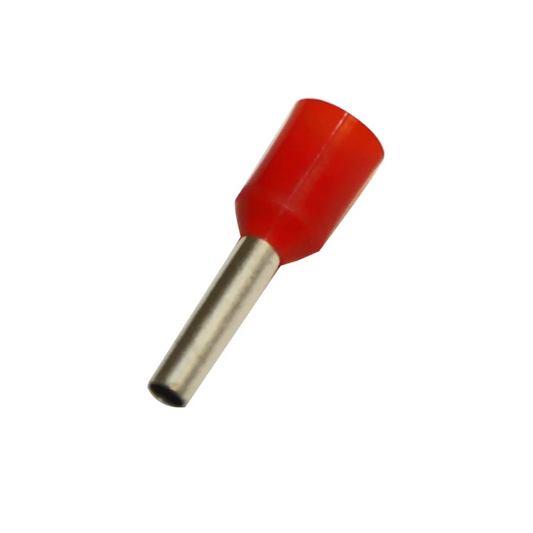Terminal, Bootlace Insulated, Red, 1.00mm^2 - 100 Pack