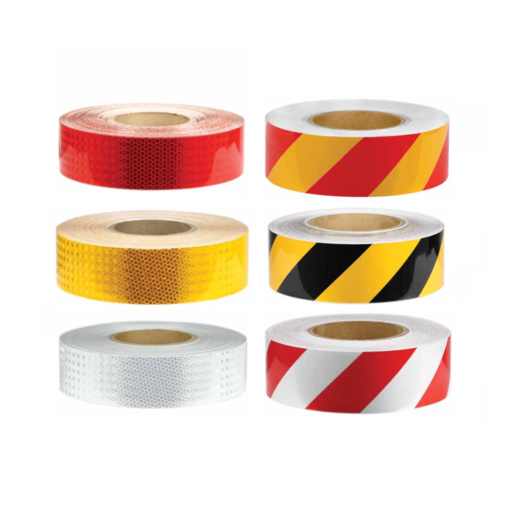 Reflective Tape, Class 2, Reliable Visibility, Everyday Marking, Yellow/Black, 50mm - 45m Roll