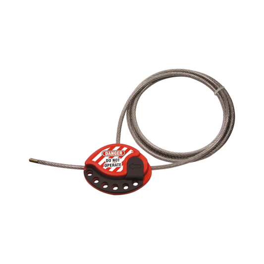 Cable Lockout, USS, Mouse Type, "Danger Do Not Operate", 6.0mm Diameter, 2.0m Cable - Each