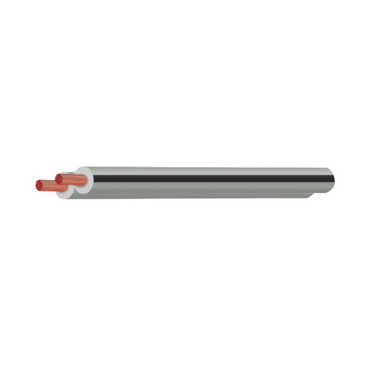 Cable, Figure 8/Speaker, Grey with Black, 2.0mm (20AWG), 100m