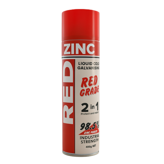Zinc Aerosol Spray, WCC, Rust and Corrosion Protectant, Red, 400g - Each