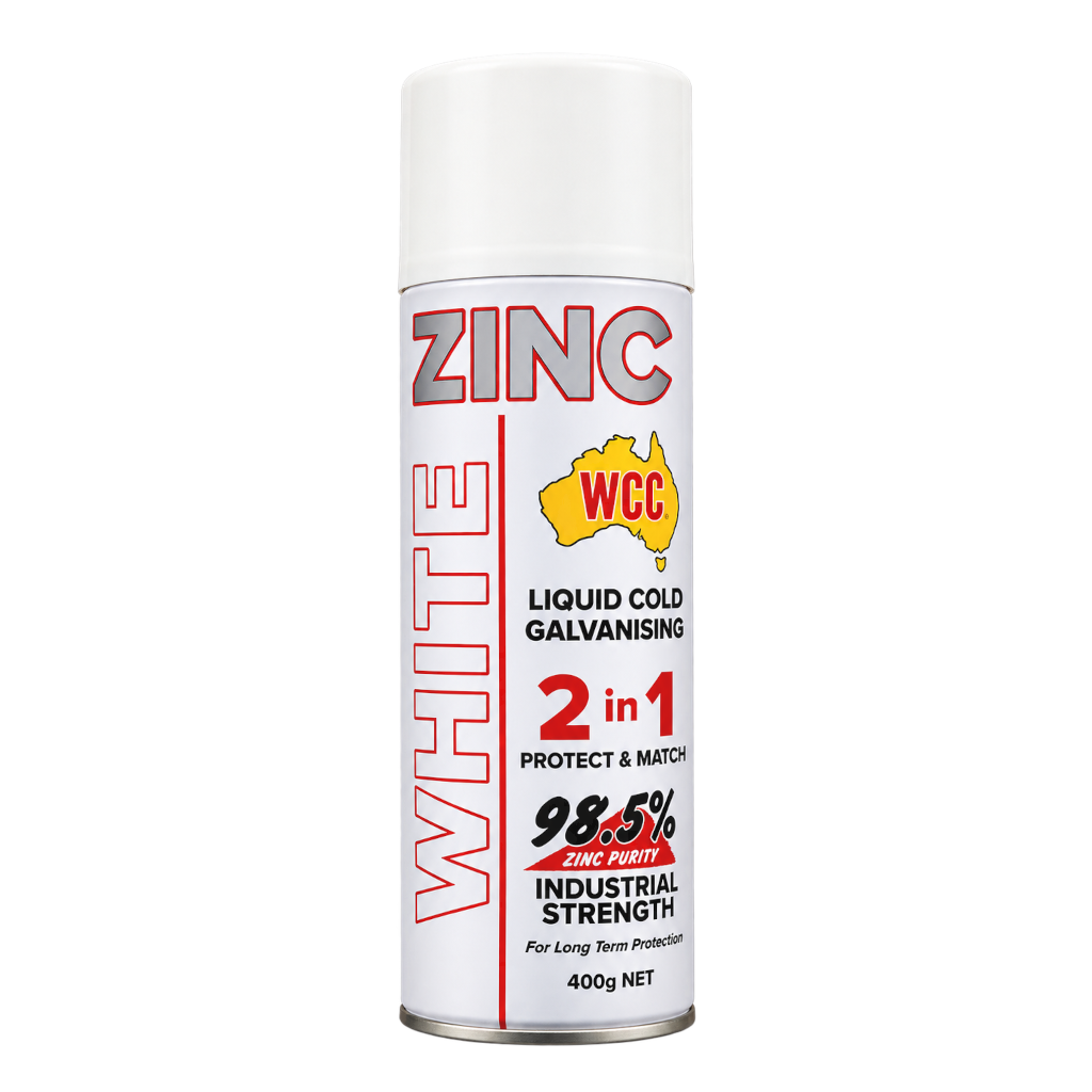 Zinc Aerosol Spray, WCC, Rust and Corrosion Protectant, White, 400g - Each
