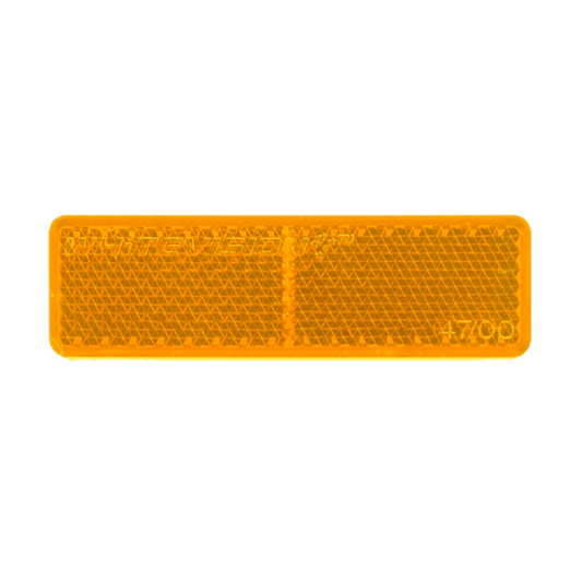 Reflector, Whitevision, Reflex, Amber, 70 x 20 x 7.5mm, Adhesive - Each