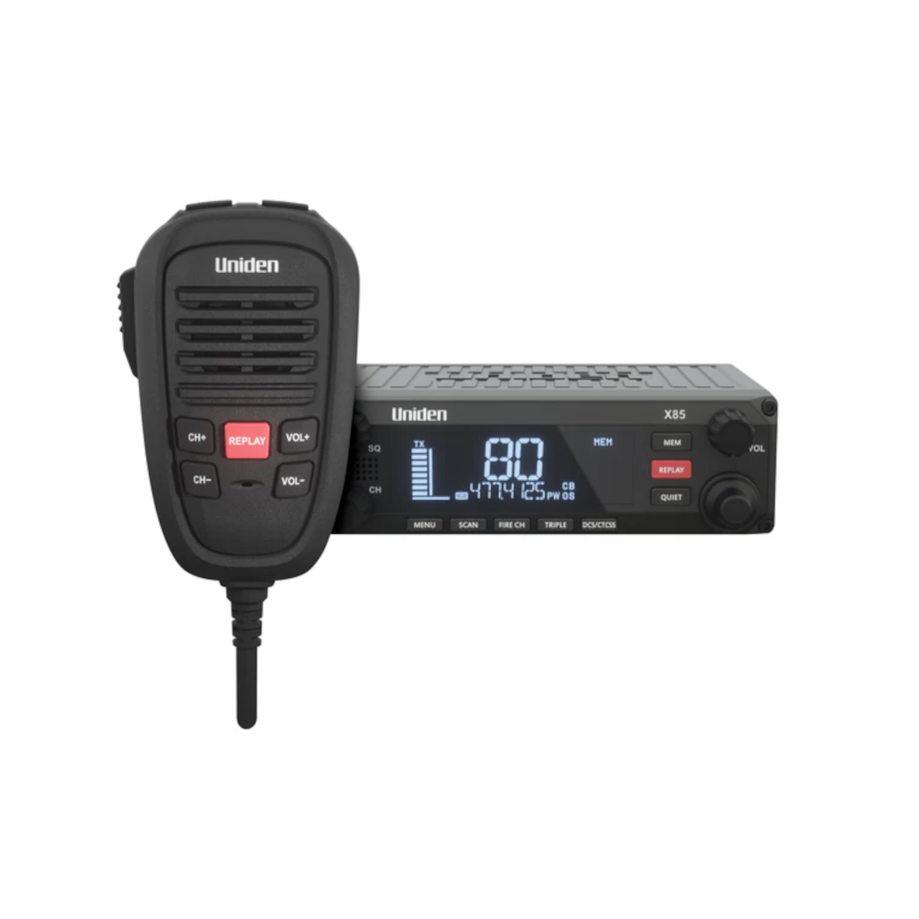 Radio, Uniden X85 Radio, 80 Channel LCD Screen, DIN Mount, 12/24v - Each