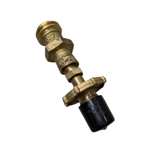 Brass Adaptor, For LPG Bottles, Threaded Coupling, Male - Each