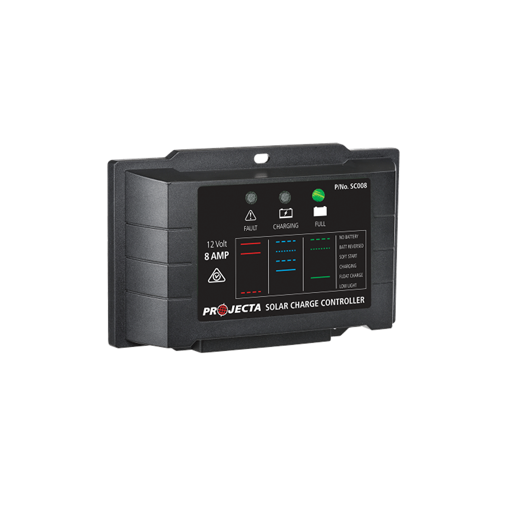 Solar Charge Controller, Projecta, 4 Stage Automatic, 12v, 8a - Each